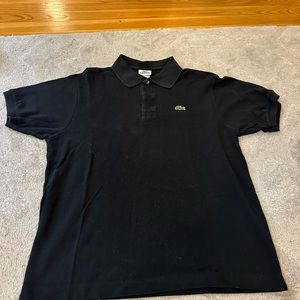 Men’s Lacoste polo, black, size 6/XL